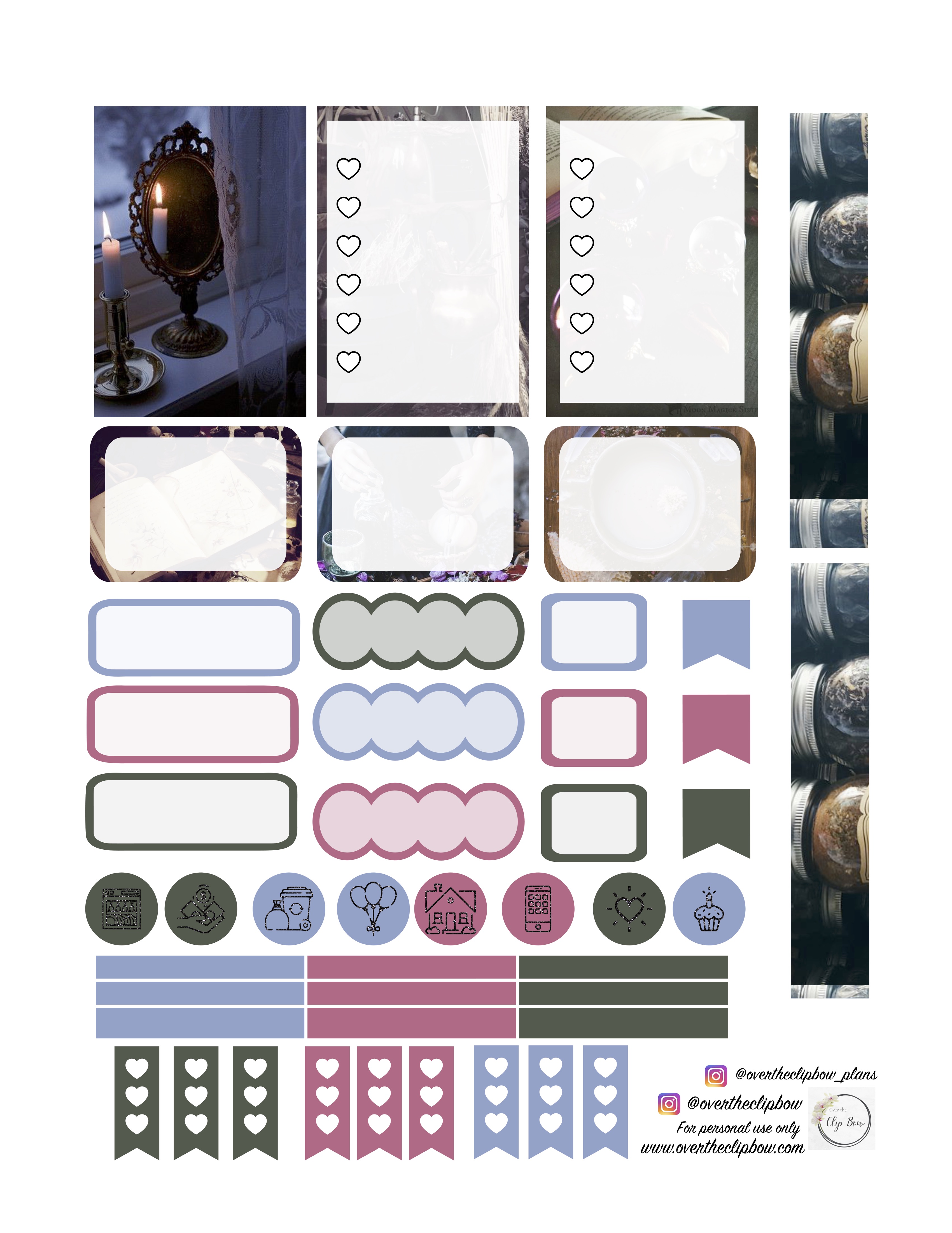 Spell on You 2018 free recollections mini and Erin Condren planner sticker weekly or daily printable